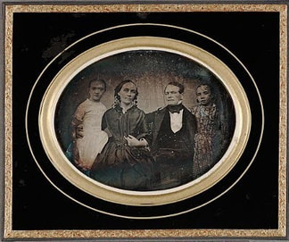 Daguerreotype. Town council member with his family